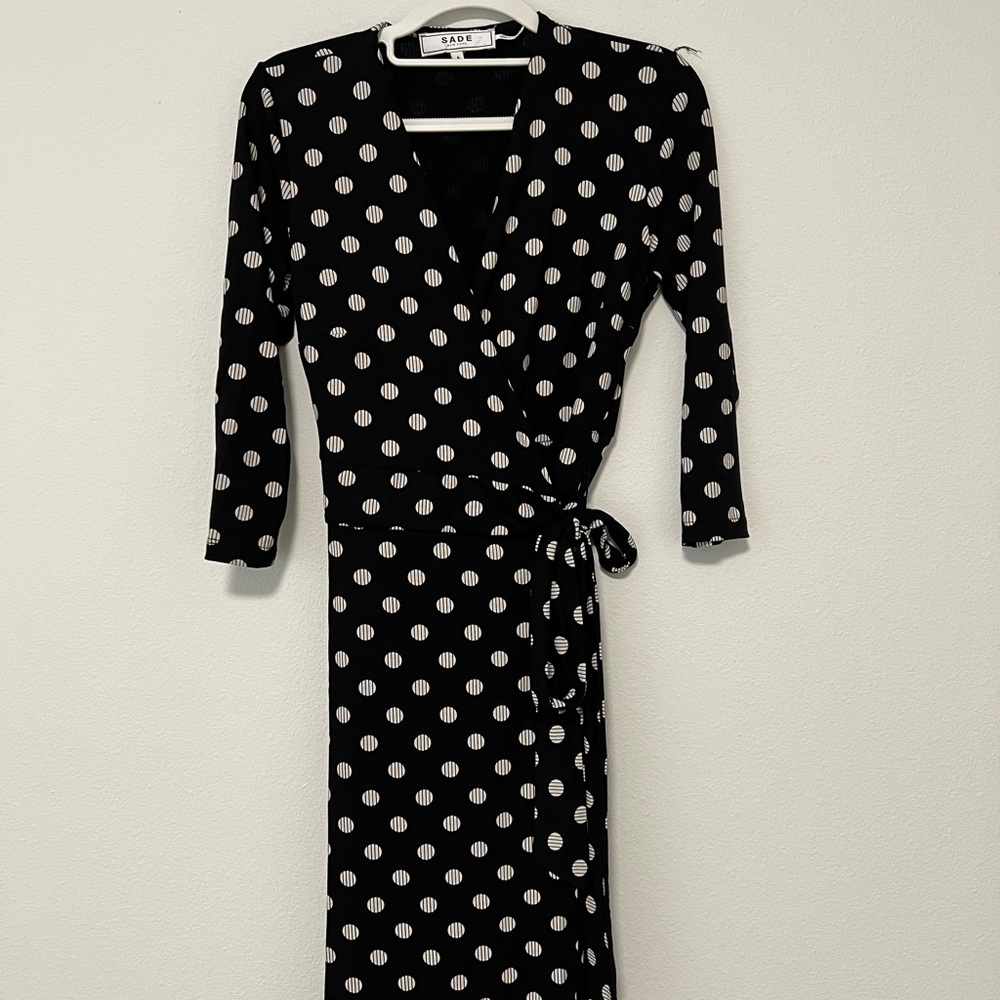 Sade New York Polka Dot Wrap Dress